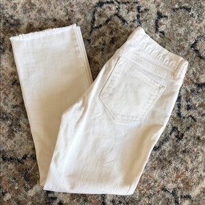 Old Navy Mid-Rise Cropped Flare Jeans Size 2 Long White
